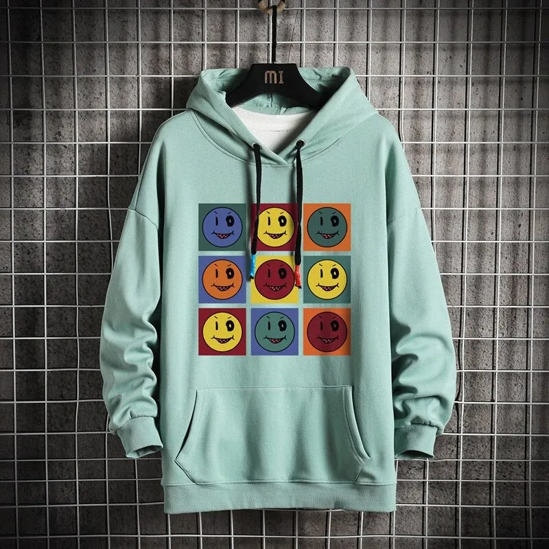 Men's Scarry Emote Printed Hoodie