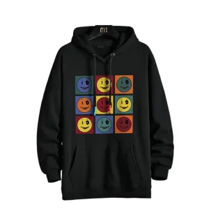 Men's Scarry Emote Printed Hoodie
