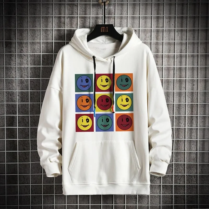 Men's Scarry Emote Printed Hoodie