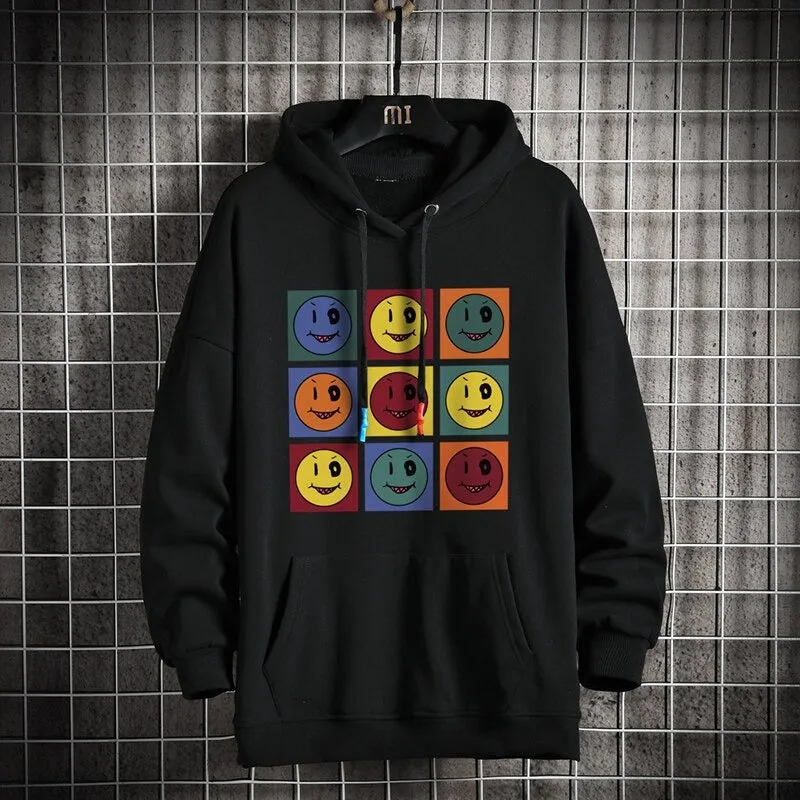 Men's Scarry Emote Printed Hoodie