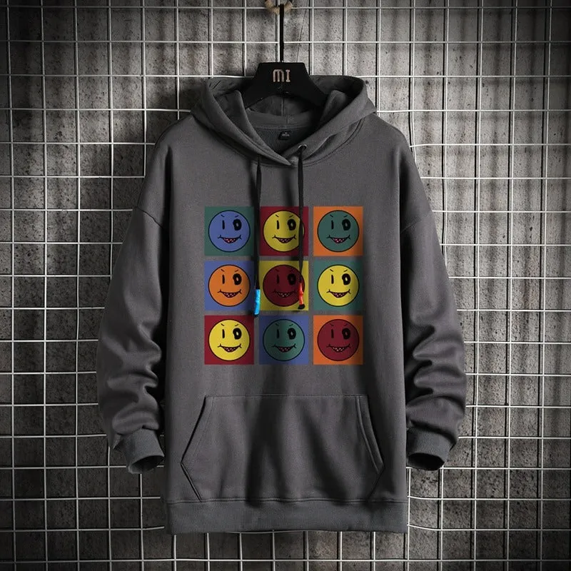 Men's Scarry Emote Printed Hoodie