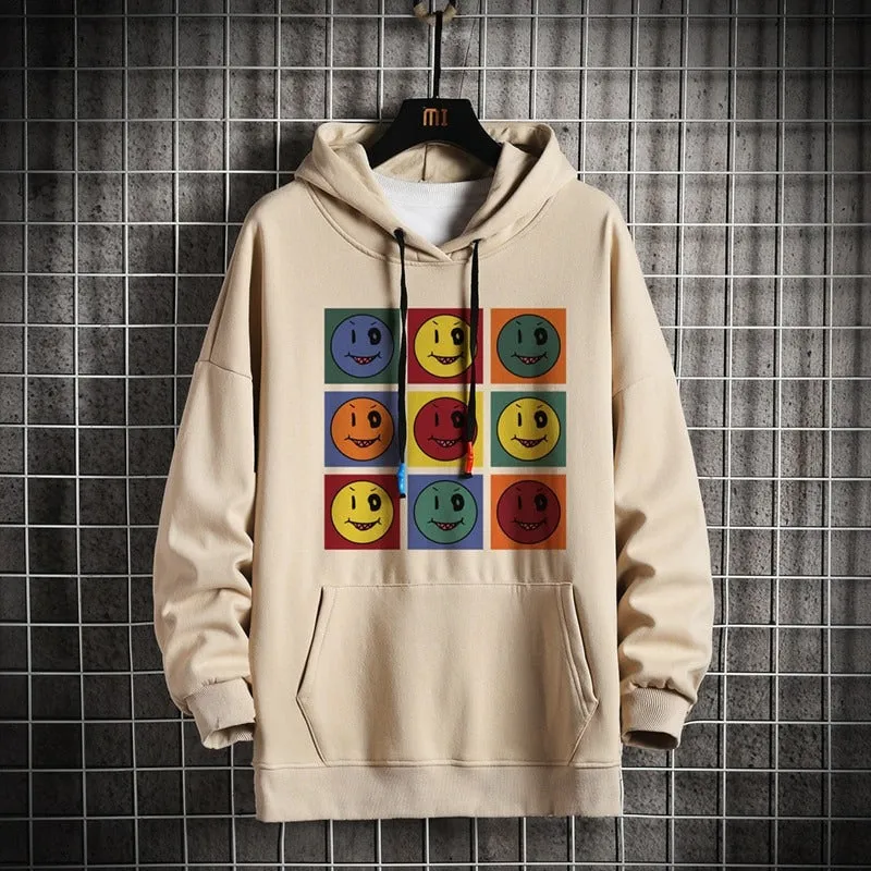 Men's Scarry Emote Printed Hoodie