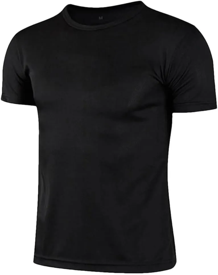 Mens Short Sleeve Top Oversized Solid T-Shirt Casual Soild Shirt Quick Drying Gym