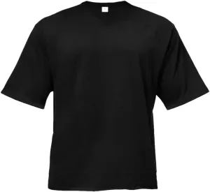 Mens Solid Color Oversized Gym T Shirt Loose Fit Cotton Short Sleeve Running Fitness Hip Hop Bodybuilding Muscle Top