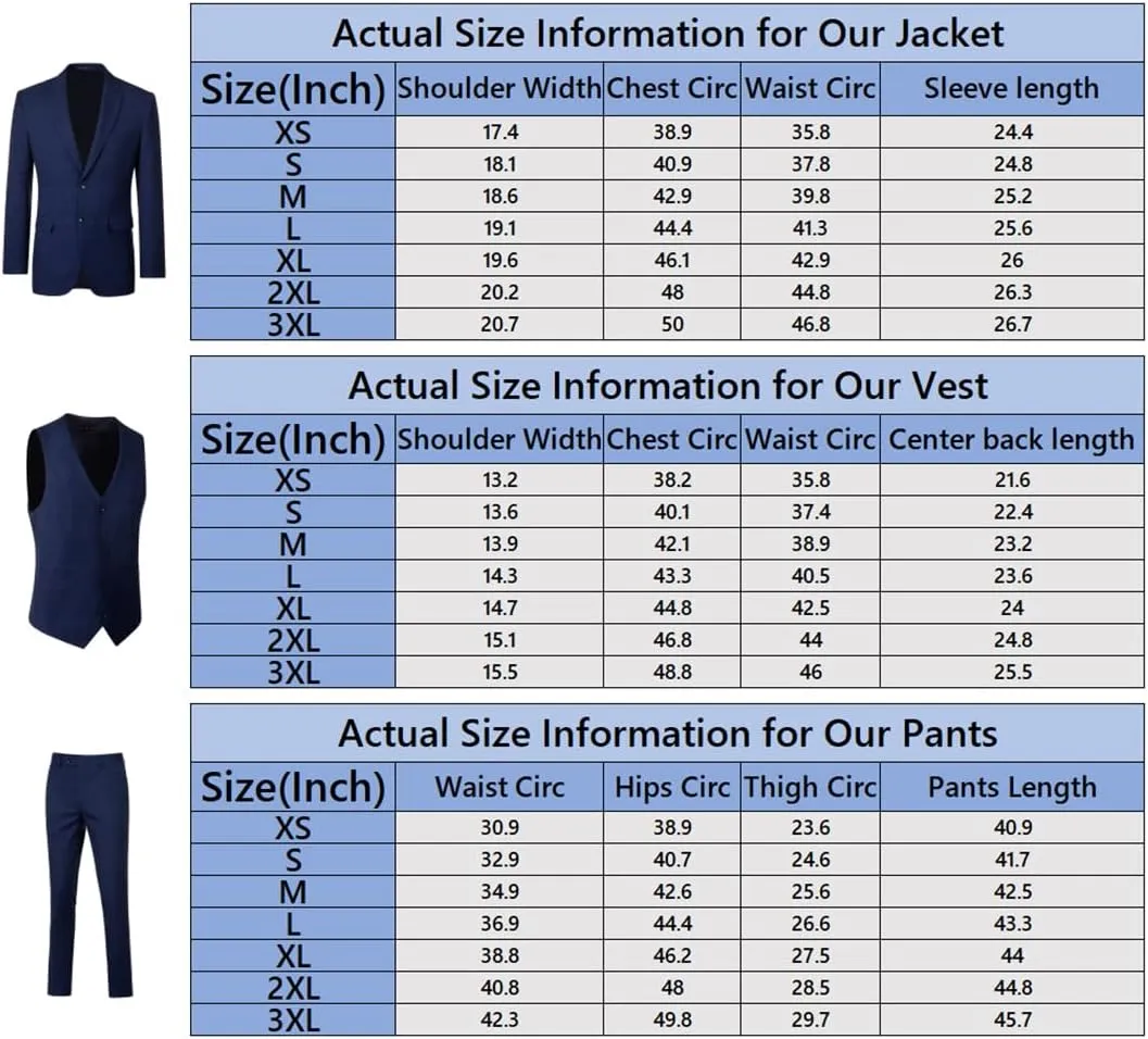 Mens Suit Plaid Slim Fit 3 Pieces Checked Casual Tuxedo Formal Suits for Men Wedding Business Party Blazer Vest Pants Set