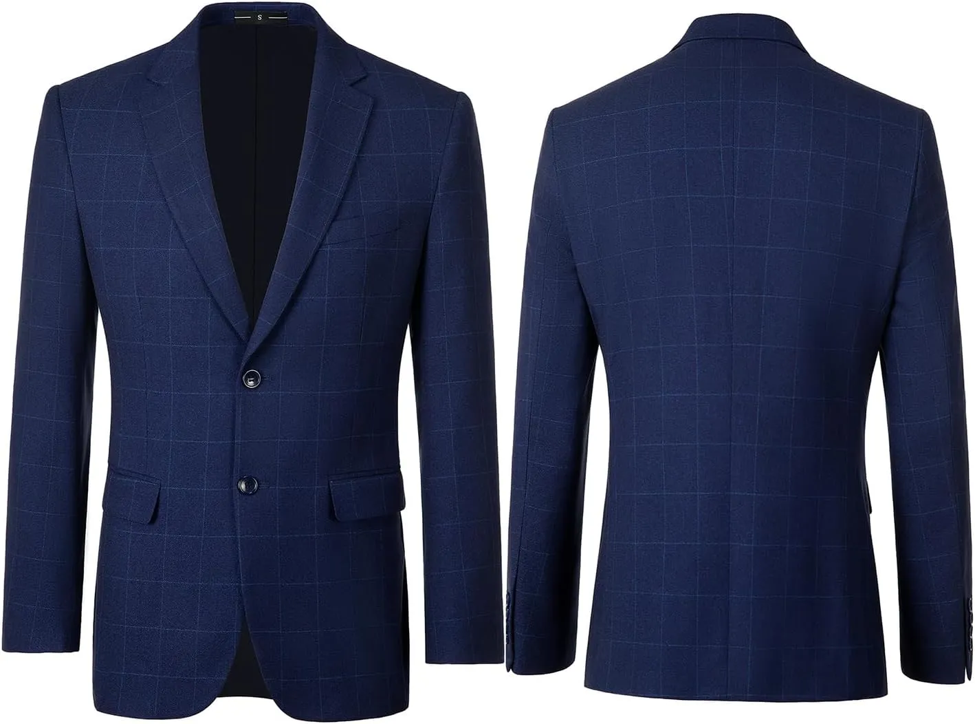 Mens Suit Plaid Slim Fit 3 Pieces Checked Casual Tuxedo Formal Suits for Men Wedding Business Party Blazer Vest Pants Set