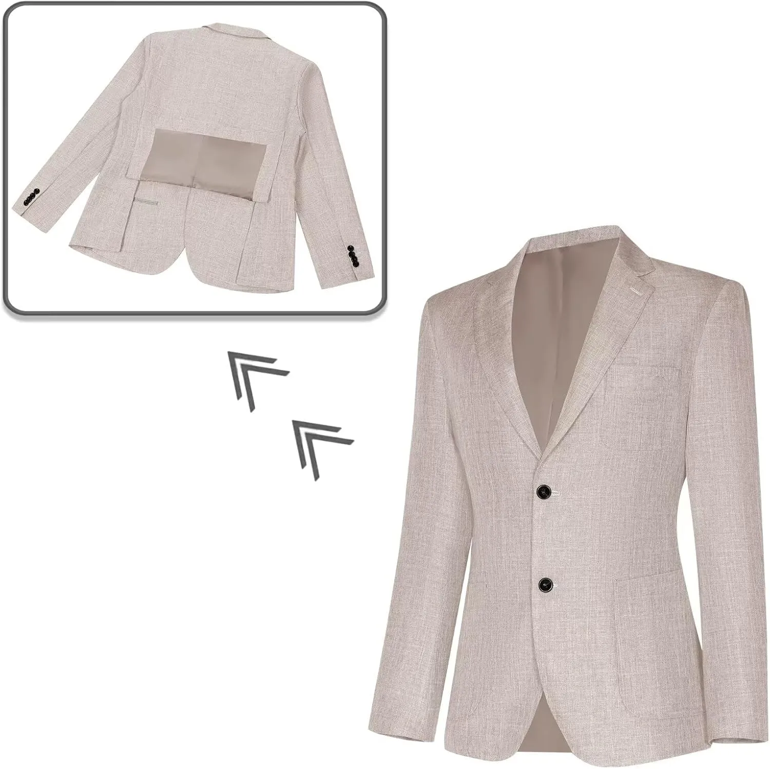 Men's Suit Slim Fit 2 Piece Suits for Wedding Prom Casual Suit Jacket Pants Lightweight Tuxedo Suits