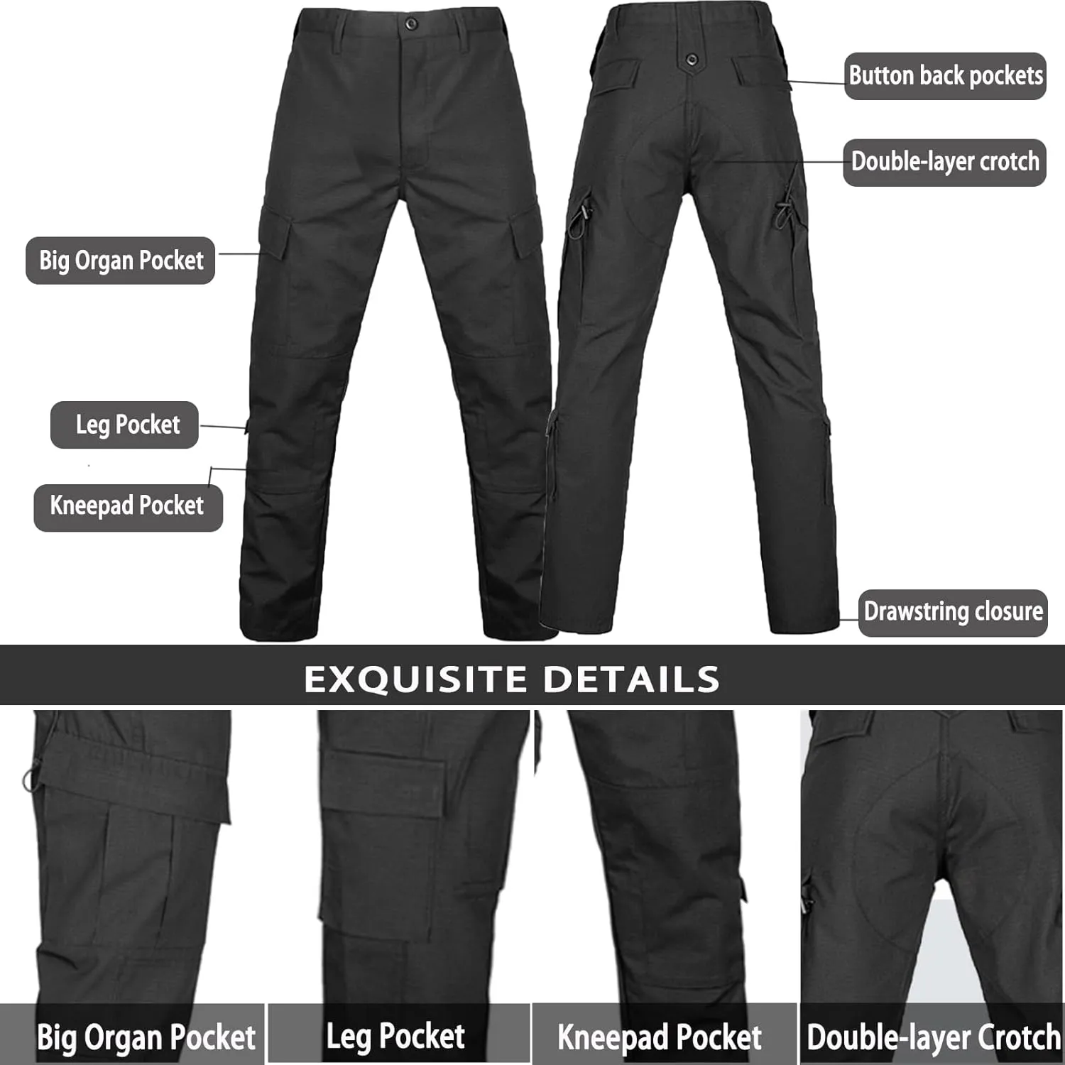 Men's Tactical Combat Jacket and Pant Set Ripstop Military Uniform Outdoor Hunting Paintball Airsoft Casual Clothes