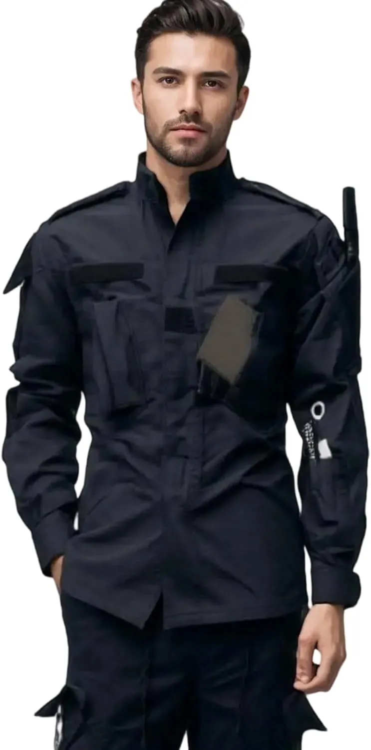 Men's Tactical Combat Jacket and Pant Set Ripstop Military Uniform Outdoor Hunting Paintball Airsoft Casual Clothes