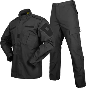 Men's Tactical Combat Jacket and Pant Set Ripstop Military Uniform Outdoor Hunting Paintball Airsoft Casual Clothes