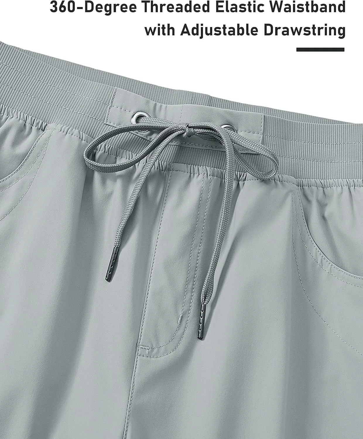 MoFiz Capri Pants for Women Lightweight Ice Cool Capris for Women Casual Summer Trip Loose Shorts with Zipper Pockets
