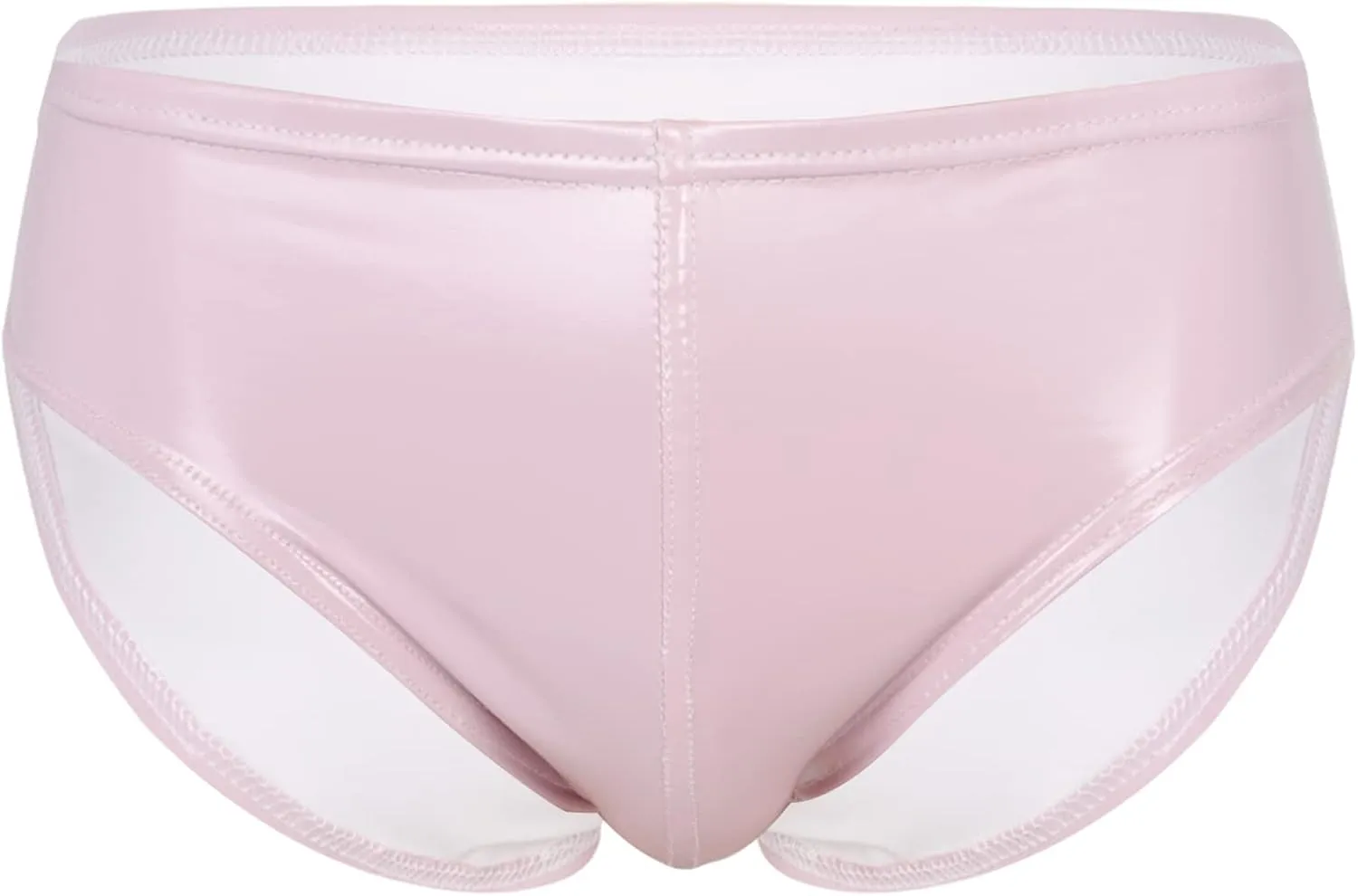 Moily Men Glossy Leather Panties Sissy Bulge Pouch G-String Thongs Bikini Briefs Latex Hot Pants Clubwear