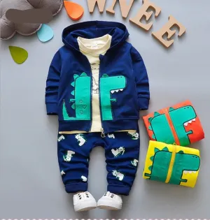 Mqtime Baby Boys Clothes Sets Spring Autumn New Kids Fashion Cotton Casual Coats hoodies pants 3pcs For Children Boys Sports Suit