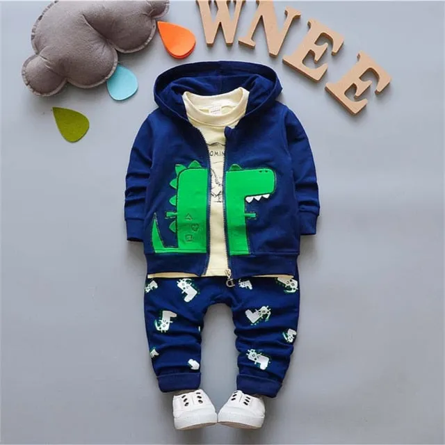 Mqtime Baby Boys Clothes Sets Spring Autumn New Kids Fashion Cotton Casual Coats hoodies pants 3pcs For Children Boys Sports Suit