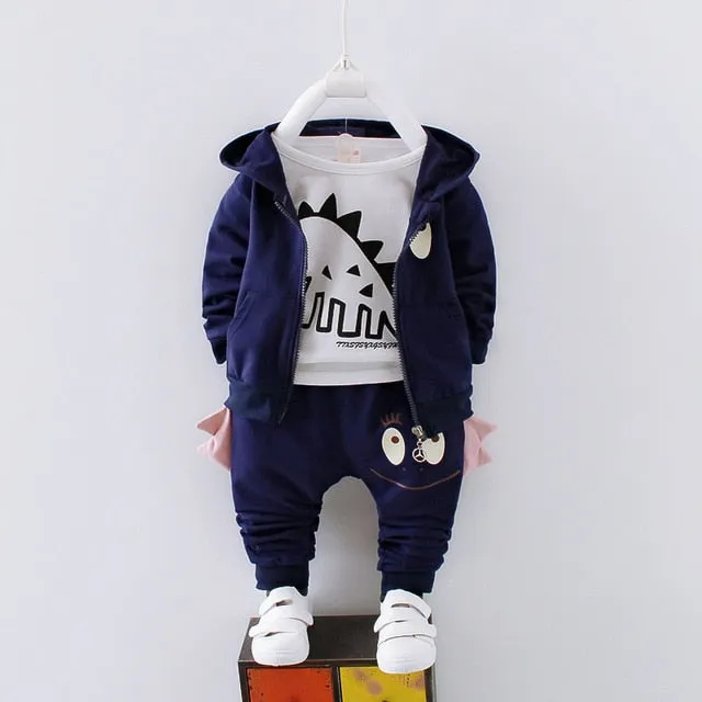 Mqtime Baby Boys Clothes Sets Spring Autumn New Kids Fashion Cotton Casual Coats hoodies pants 3pcs For Children Boys Sports Suit