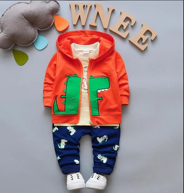 Mqtime Baby Boys Clothes Sets Spring Autumn New Kids Fashion Cotton Casual Coats hoodies pants 3pcs For Children Boys Sports Suit