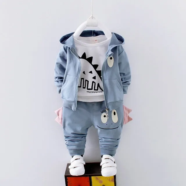 Mqtime Baby Boys Clothes Sets Spring Autumn New Kids Fashion Cotton Casual Coats hoodies pants 3pcs For Children Boys Sports Suit