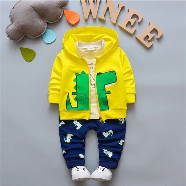 Mqtime Baby Boys Clothes Sets Spring Autumn New Kids Fashion Cotton Casual Coats hoodies pants 3pcs For Children Boys Sports Suit