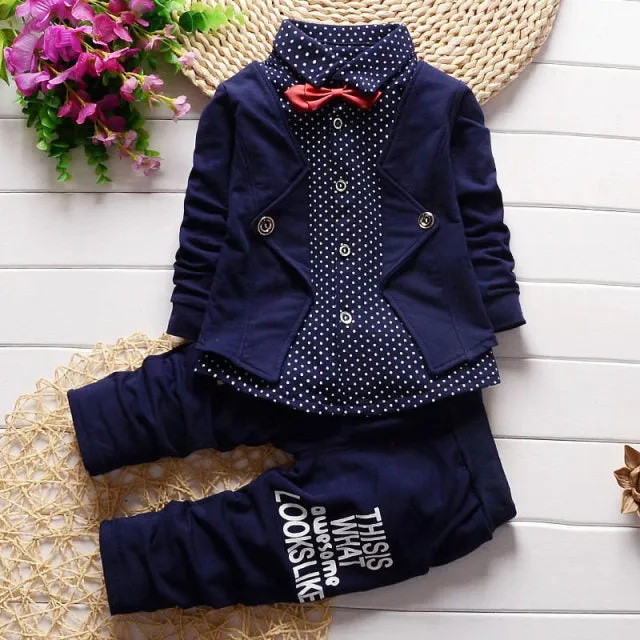 Mqtime Baby Boys Clothes Sets Spring Autumn New Kids Fashion Cotton Casual Coats hoodies pants 3pcs For Children Boys Sports Suit