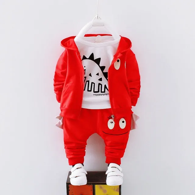 Mqtime Baby Boys Clothes Sets Spring Autumn New Kids Fashion Cotton Casual Coats hoodies pants 3pcs For Children Boys Sports Suit