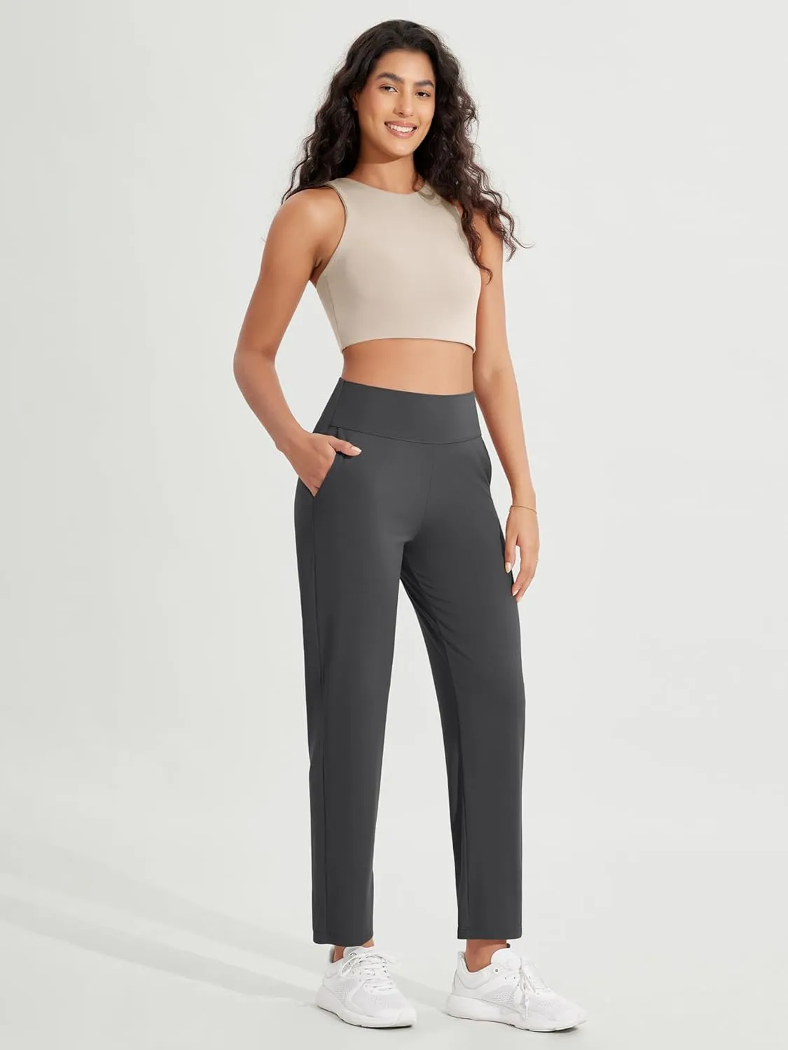 ODODOS Cloud Feeling Jogger Pants with Pockets for Women High Waist Sweatpants Casual Lounge Ankle Pants