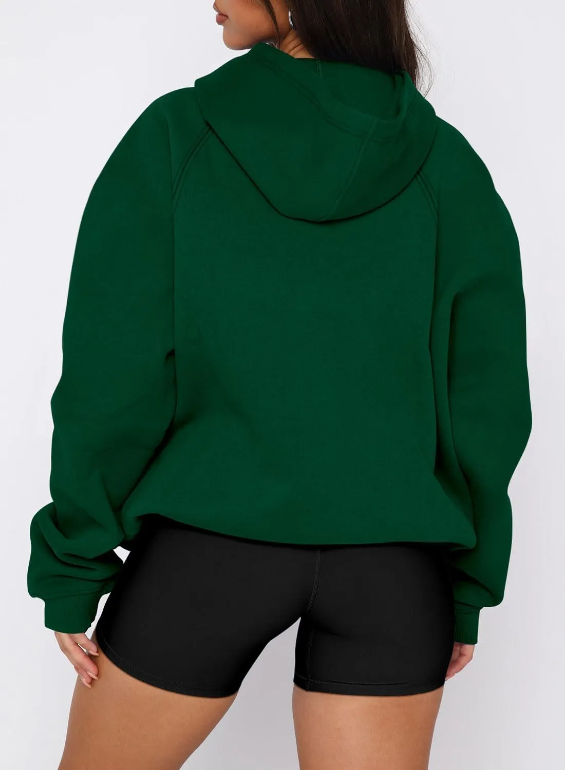 onlypuff Women Pullover Sweatshirt Long Sleeve Hoodies Kangaroo Pocket Fleece Basic Sweater