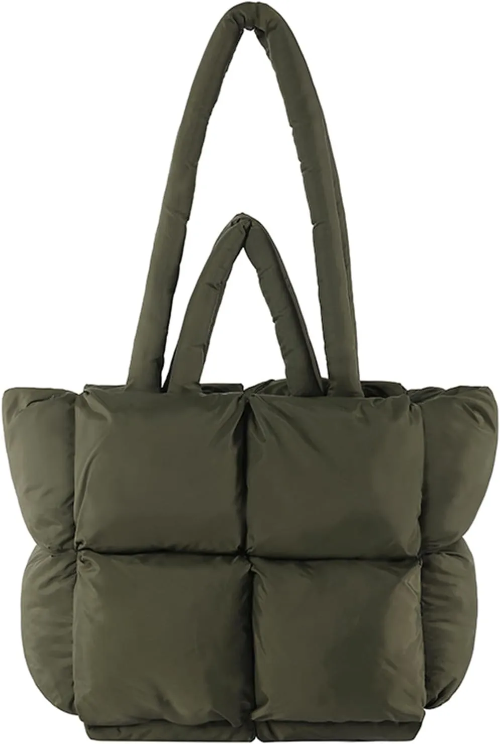 Puffy Tote Bags Small Lightweight Down Cotton Padded Quilted Purse Puffer Tote Bag Shoulder Handbags for Women