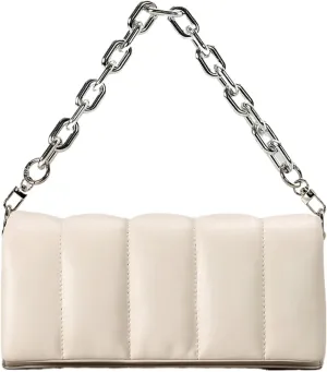 Quilted Shoulder Bag Small Quilted Puffer Tote Bags Down-Filled Puffy Purse for Women