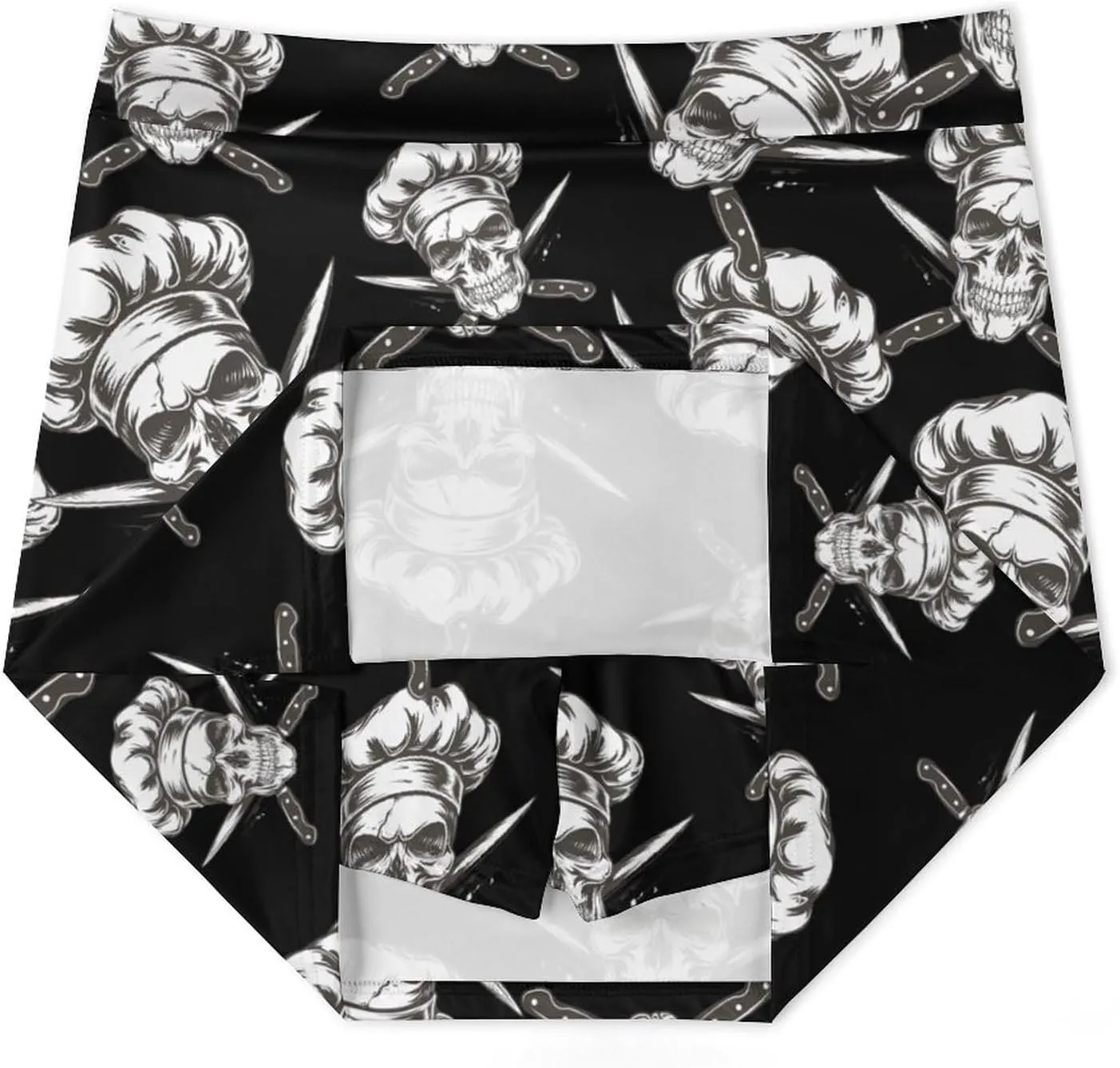Skull Chef Gangster Women's Skort Athletic Skirt Golf Skorts A-line Skirts with Built-in Shorts Pockets