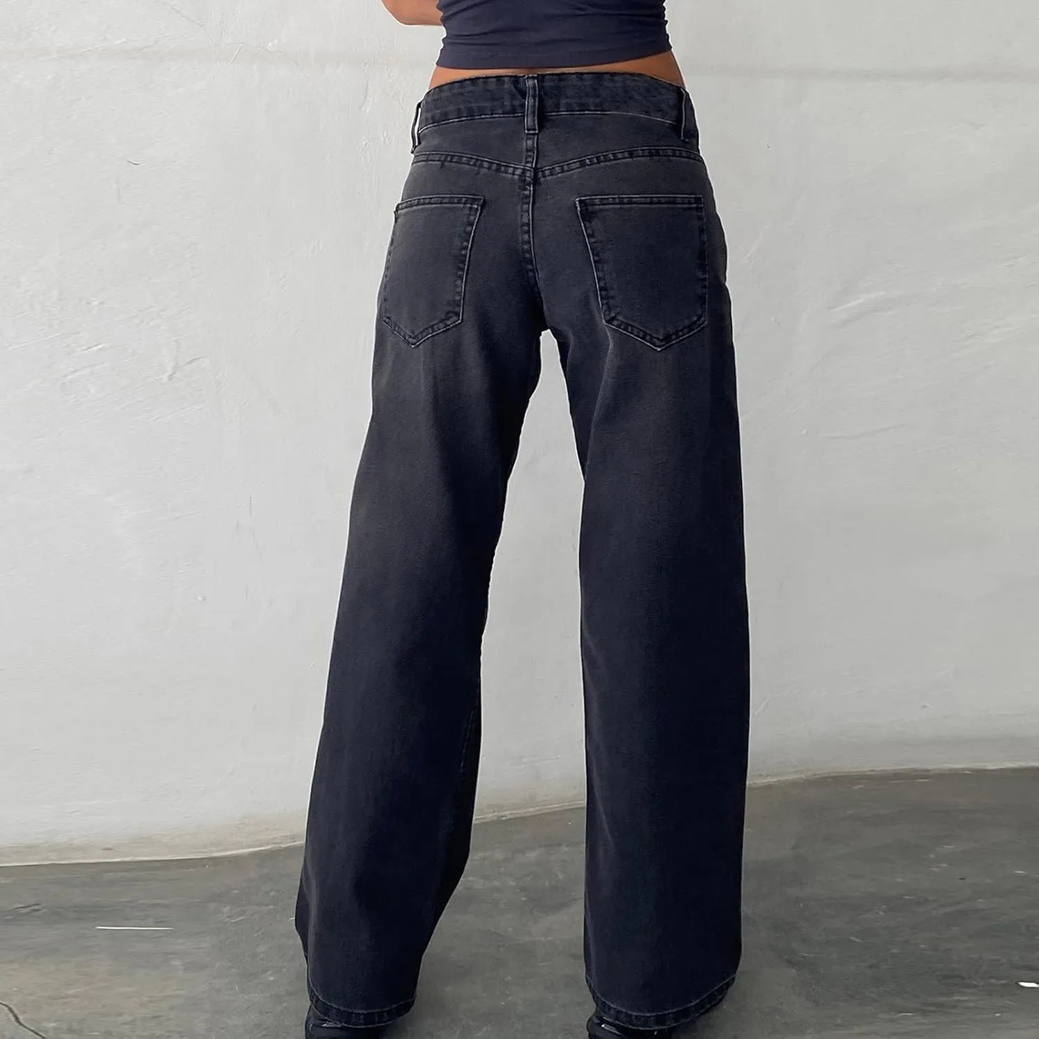 SMIDOW Women's High Waisted Flare Jeans with Belt Bootcut Stretchy Denim Pants Full Length Wide-Leg Denim Pants