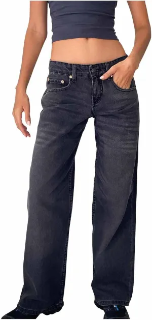 SMIDOW Women's High Waisted Flare Jeans with Belt Bootcut Stretchy Denim Pants Full Length Wide-Leg Denim Pants