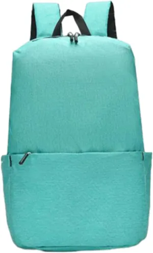 Solid Color  Backpack - Work, Travel, or Laptop Bookbag - Men's And Women's Casual Shoulder Bag (Mint Green)