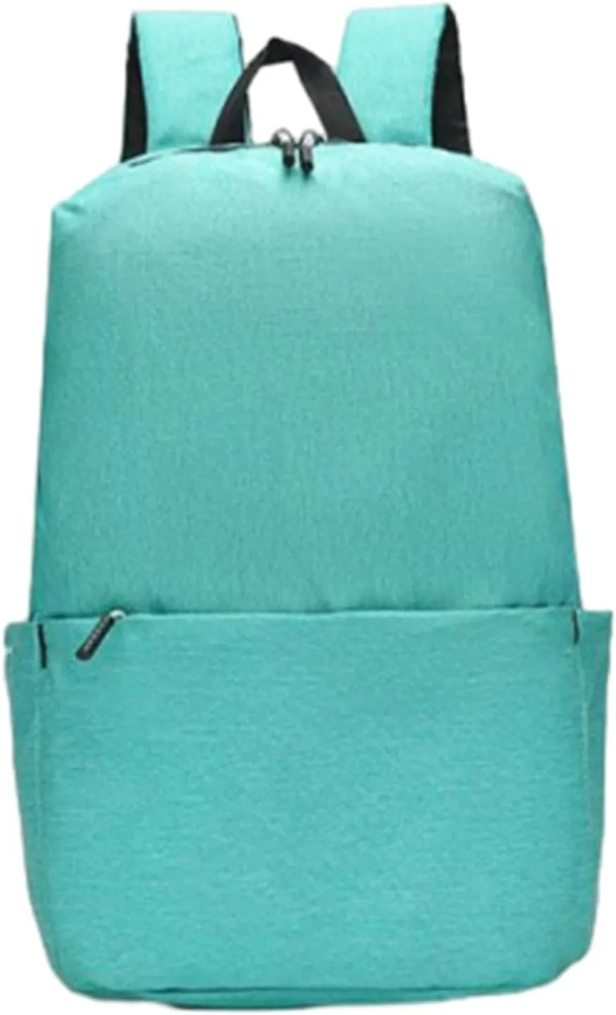 Solid Color  Backpack - Work, Travel, or Laptop Bookbag - Men's And Women's Casual Shoulder Bag (Mint Green)