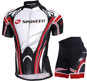 sponeed Cycling Jersey Short Sleeve Suits Men Bike Clothing Road Bicycle Shorts Padded Outfits