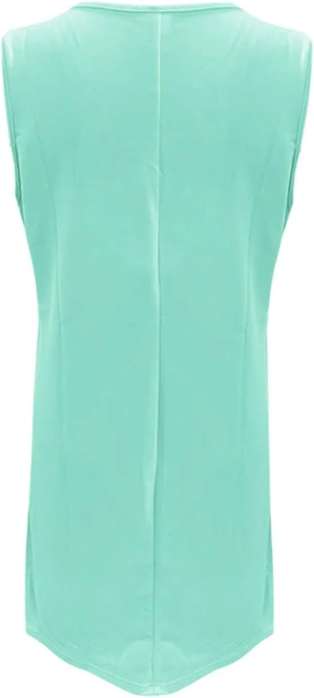 Summer Dresses for Women 2024 Vacation Casual Sleeveless Midi Tshirt Dress Trendy Flowy Loose Boho Beach Sundresses