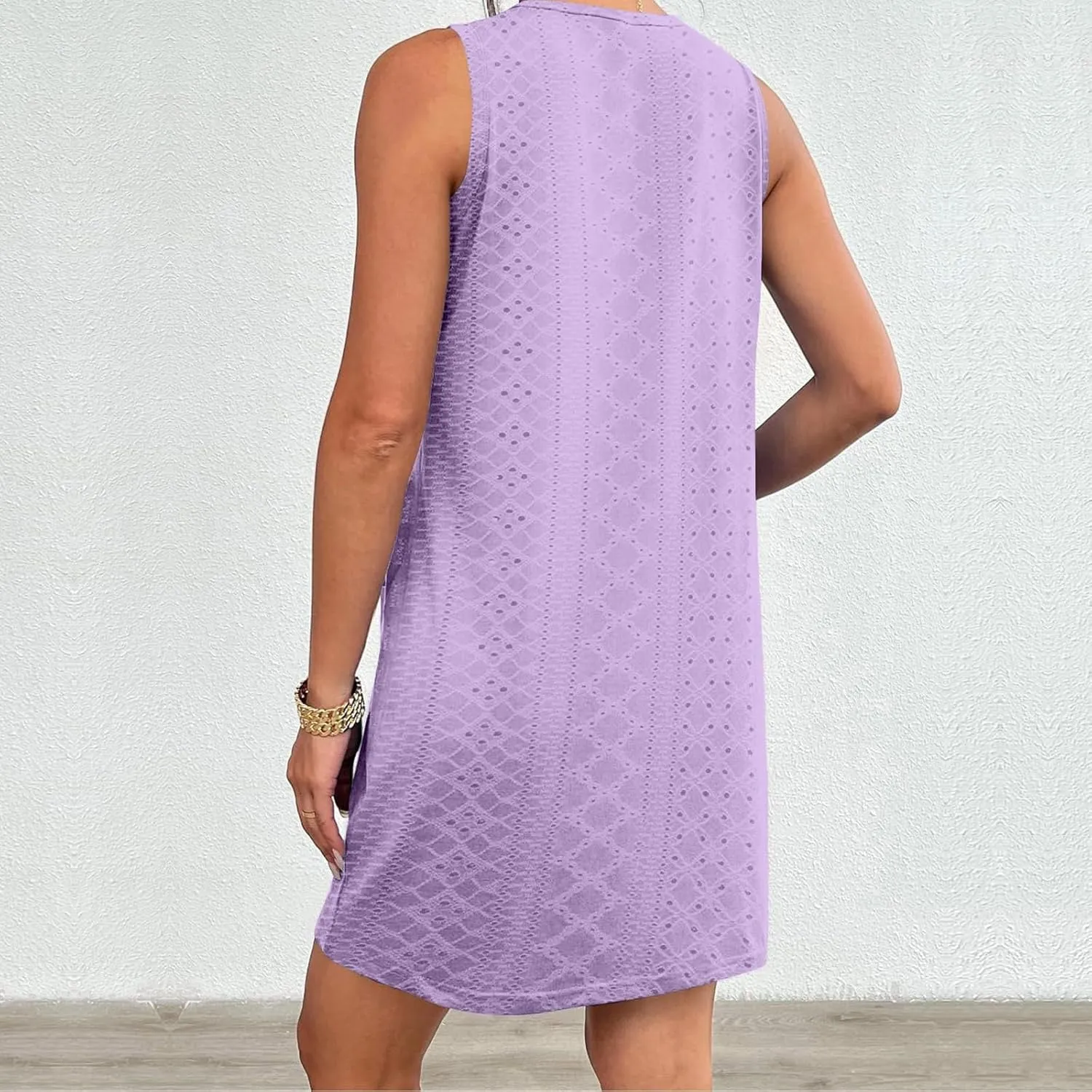 Summer Dresses for Women Sleeveless Sundresses Casual Swing Tank Beach Cover Up Dress Loose T-Shirt Vacation Dresses