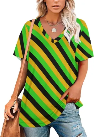 TAIZIYEAH Jamaica Bodysuit Womens Summer Cute Short Sleeve
