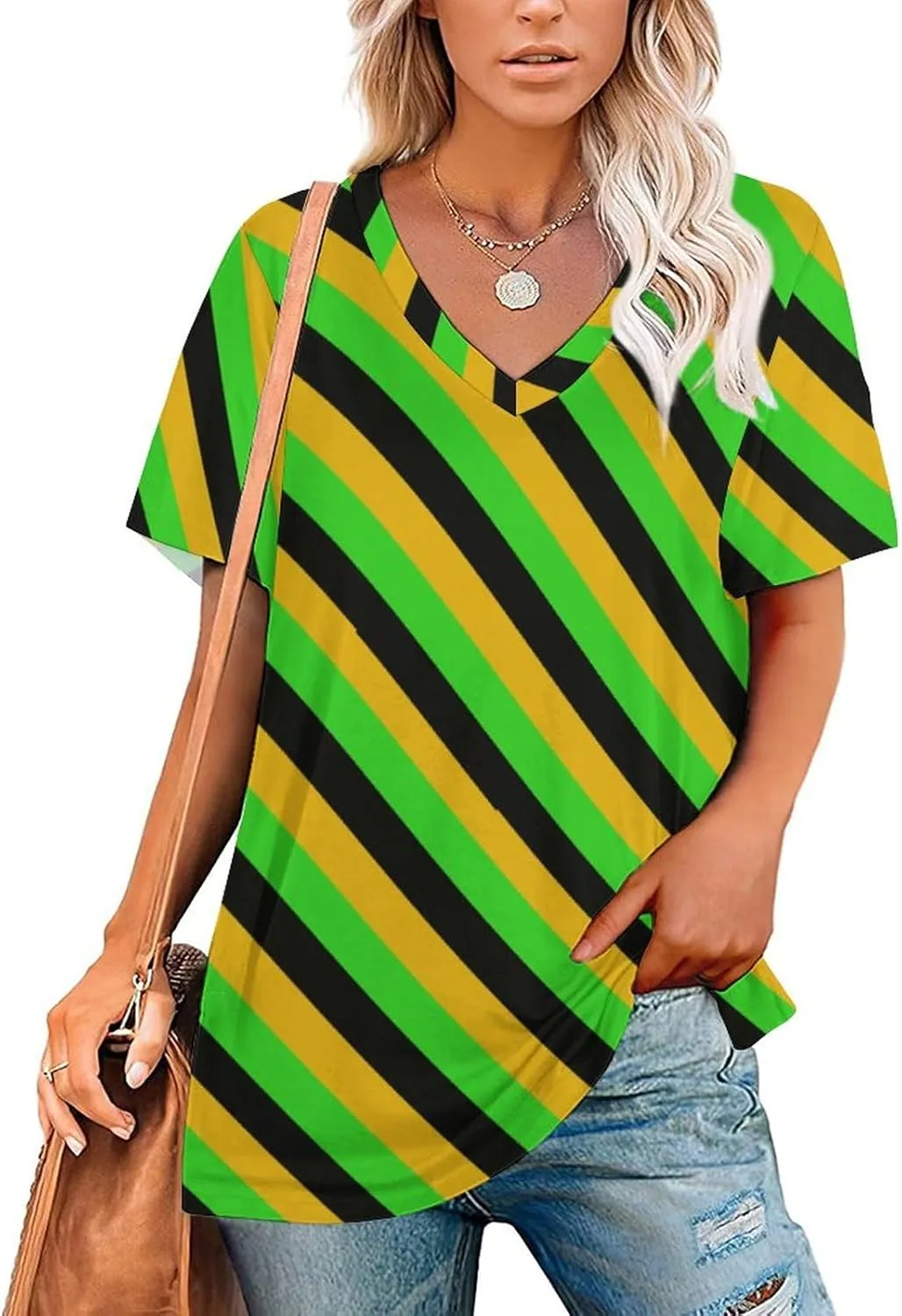 TAIZIYEAH Jamaica Bodysuit Womens Summer Cute Short Sleeve
