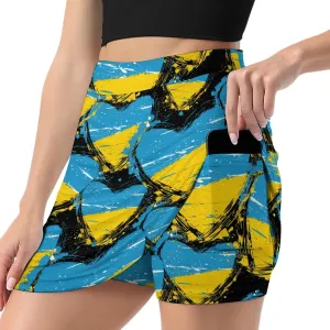 Ukraine Hear Women's Skort Athletic Skirt Golf Skorts A-line Skirts with Built-in Shorts Pockets