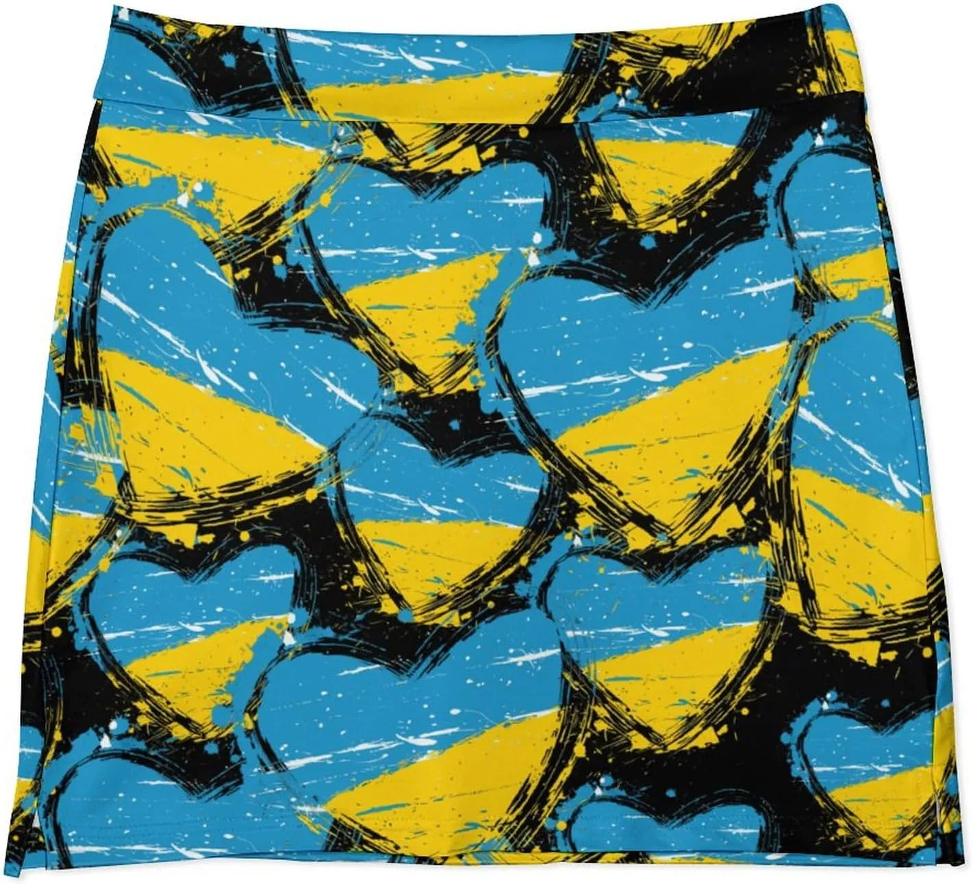 Ukraine Hear Women's Skort Athletic Skirt Golf Skorts A-line Skirts with Built-in Shorts Pockets