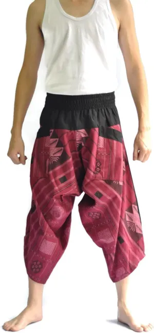 Unisex Tone Thai Fisherman Pants Yoga Trousers Free Size Cotton Brown