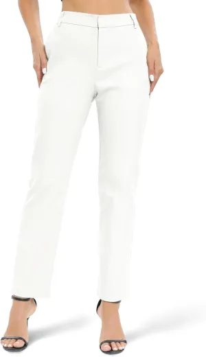Urban CoCo Women's Elastic Waisted Work Pants Business Casual Office Pants Trousers with Pockets