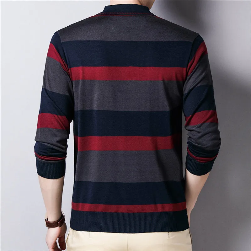 West Louis Polo Striped Knitwear Pullover