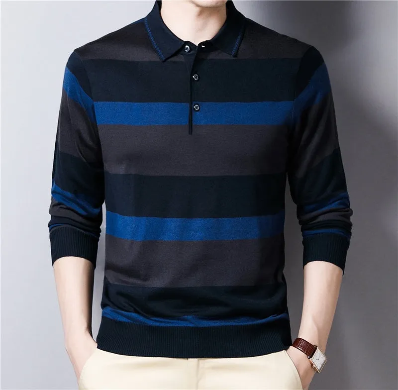 West Louis Polo Striped Knitwear Pullover