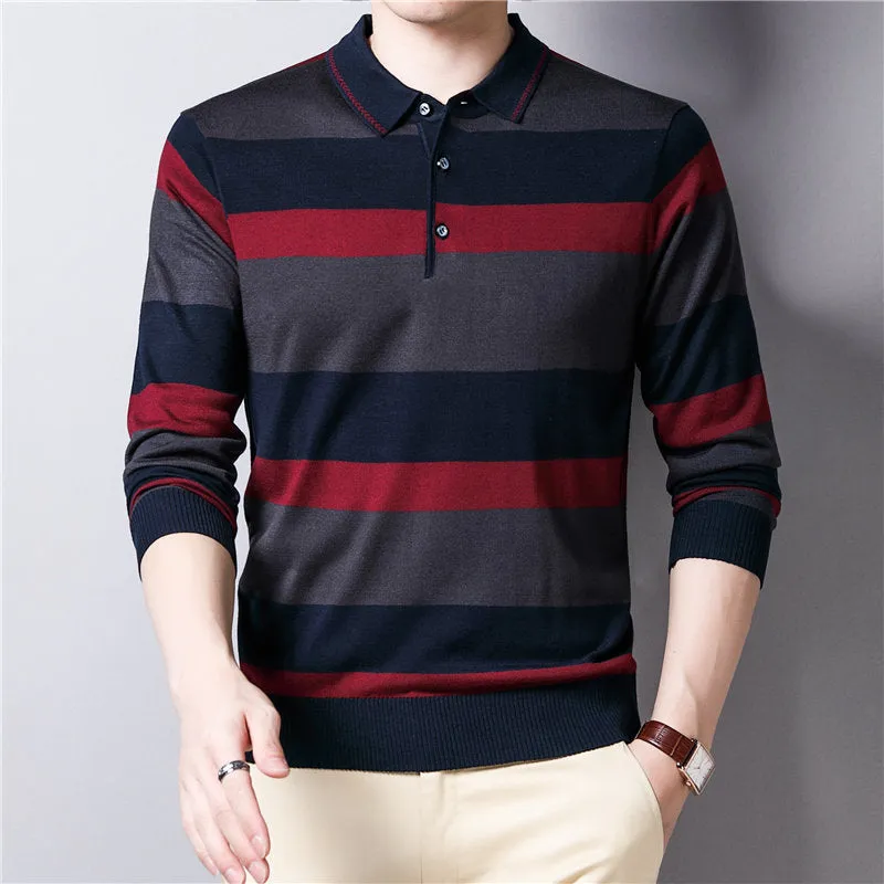 West Louis Polo Striped Knitwear Pullover
