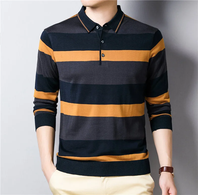 West Louis Polo Striped Knitwear Pullover