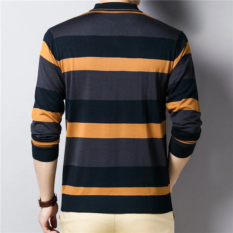 West Louis Polo Striped Knitwear Pullover