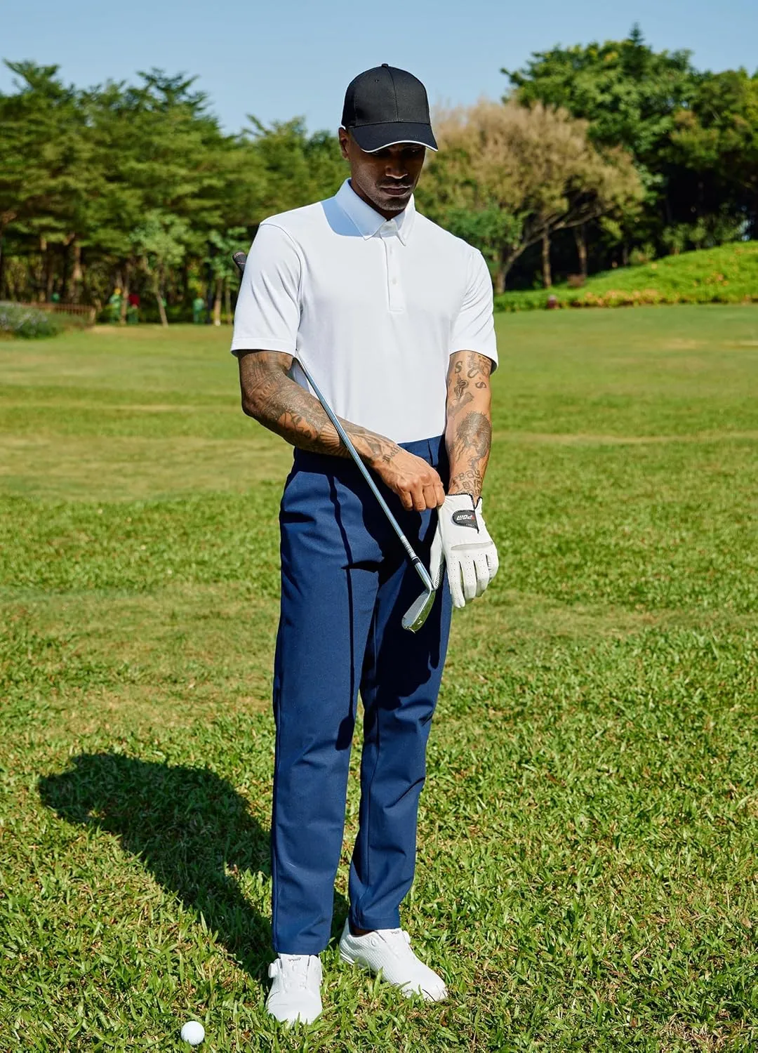 Willit Mens Golf Pants Stretch Dress Pants Quick Dry Work Business Slacks Casual Pants with 4 Pockets 30"/32"/34"