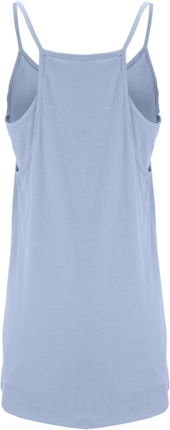 Women Athletic Sleeveless Mini Dress with Built-in Shorts V Neck Spaghetti Strap Sundress with Pockets Tennis Outfits