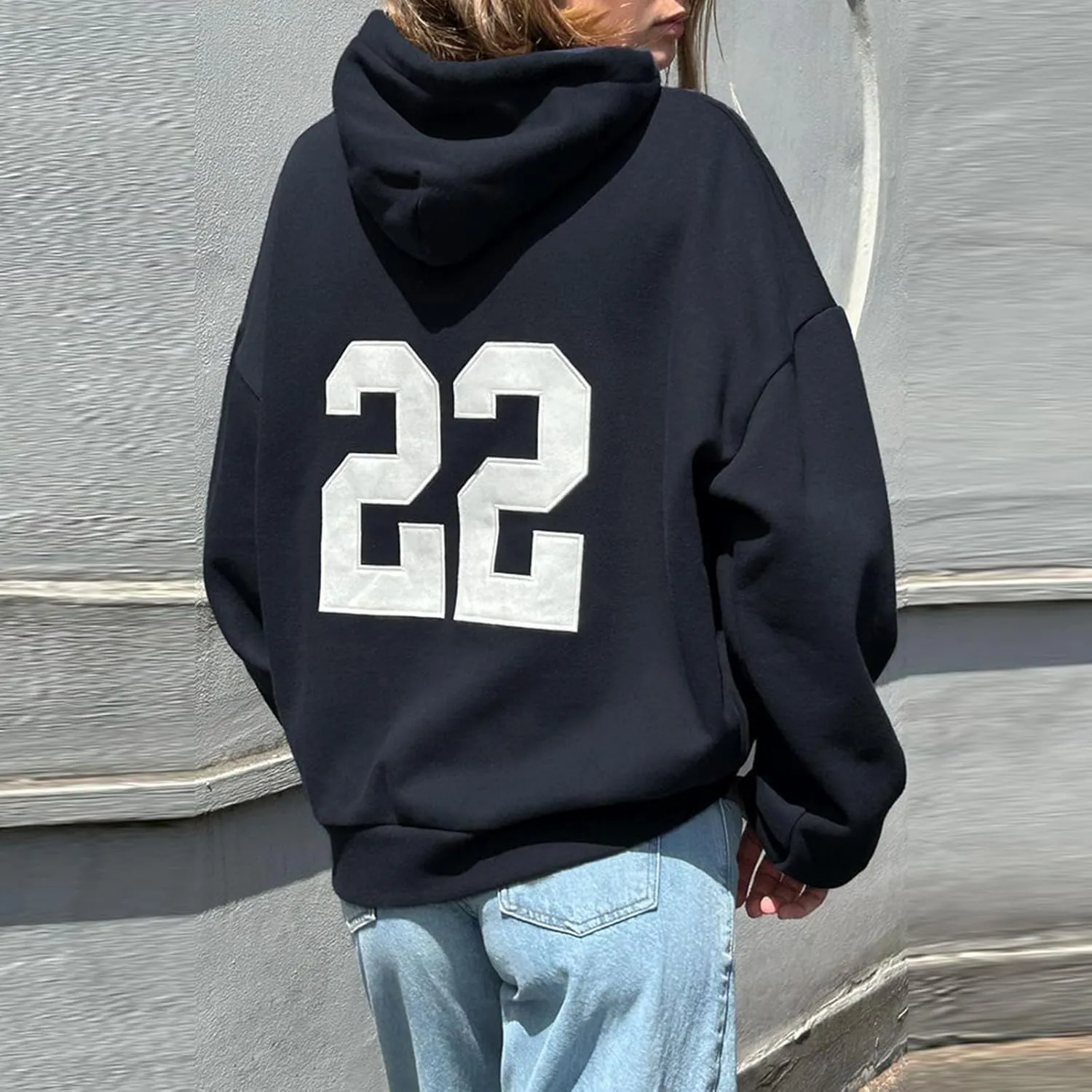 Women Graphic Hoodie Sweatshirt Y2K Fairy Grunge Loose Oversized Long Sleeve Hooded Pullover Fall Winter Streetwear